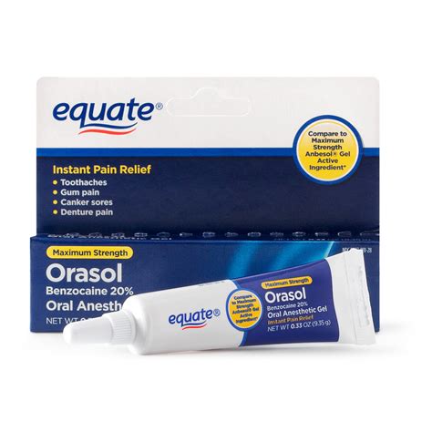 Equate Orasol Oral Anesthetic Gel, 0.33 oz